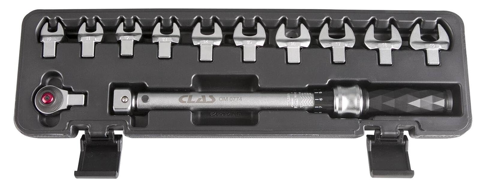 Clé dynamométrique 3/8" 30-110Nm 331mm + fourches interchangeables - Om 0784 - CLAS Equipements