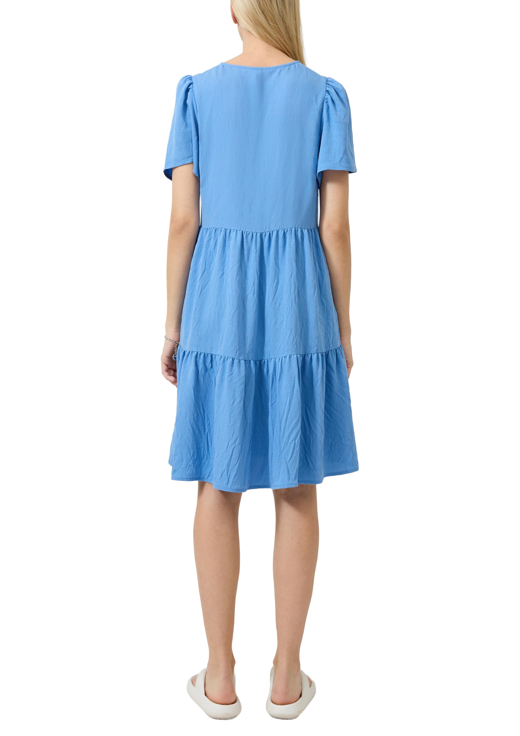 QS Damen 2180227 Midi-Stufenkleid (1er Pack)