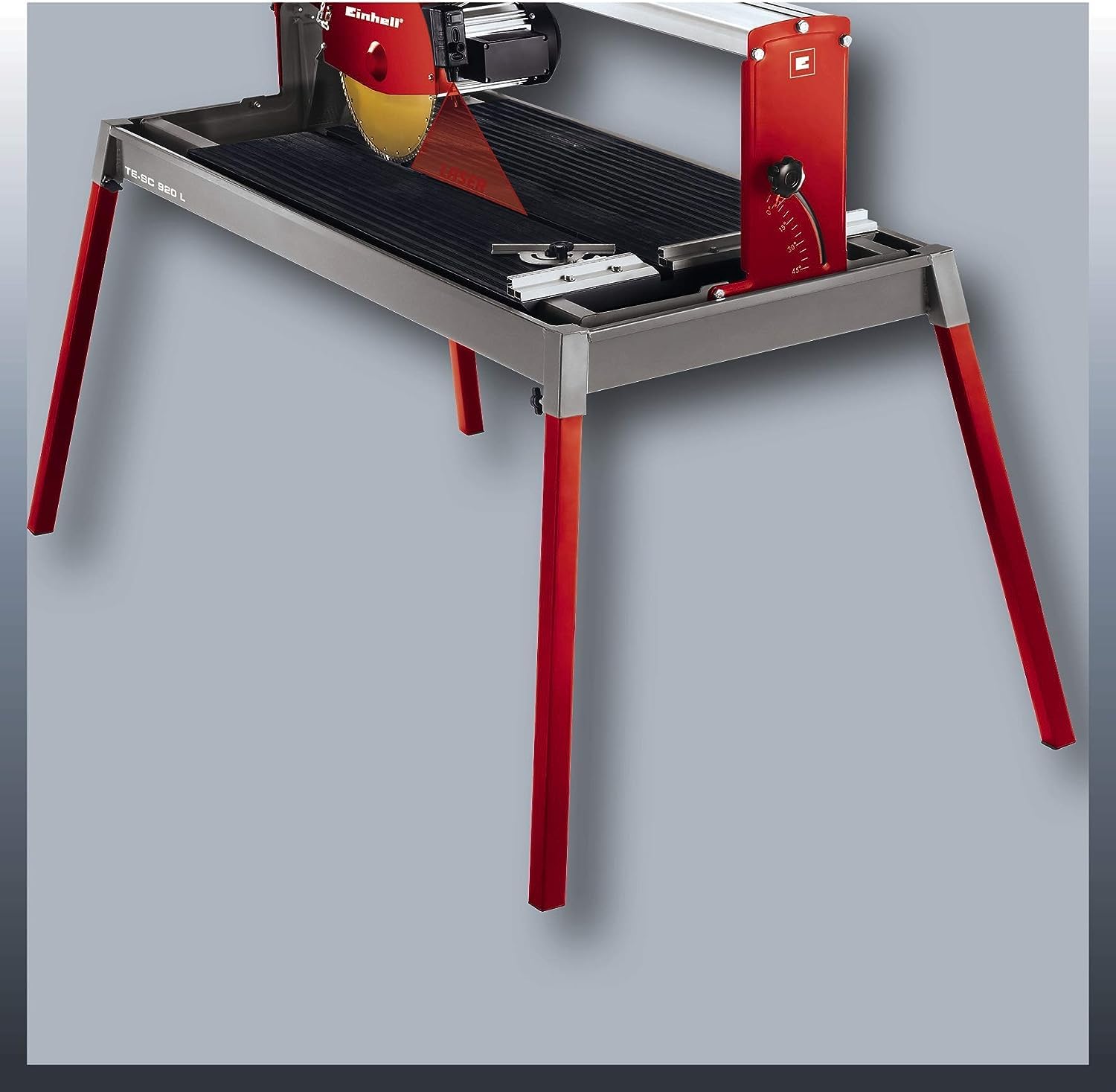 Einhell Tronçonneuse à matériaux laser TE-SC 920 L(2200 W, Longueur de coupe 920 mm, Interrupteur de sécurité, Butée d'angle réglable,Pieds stables)