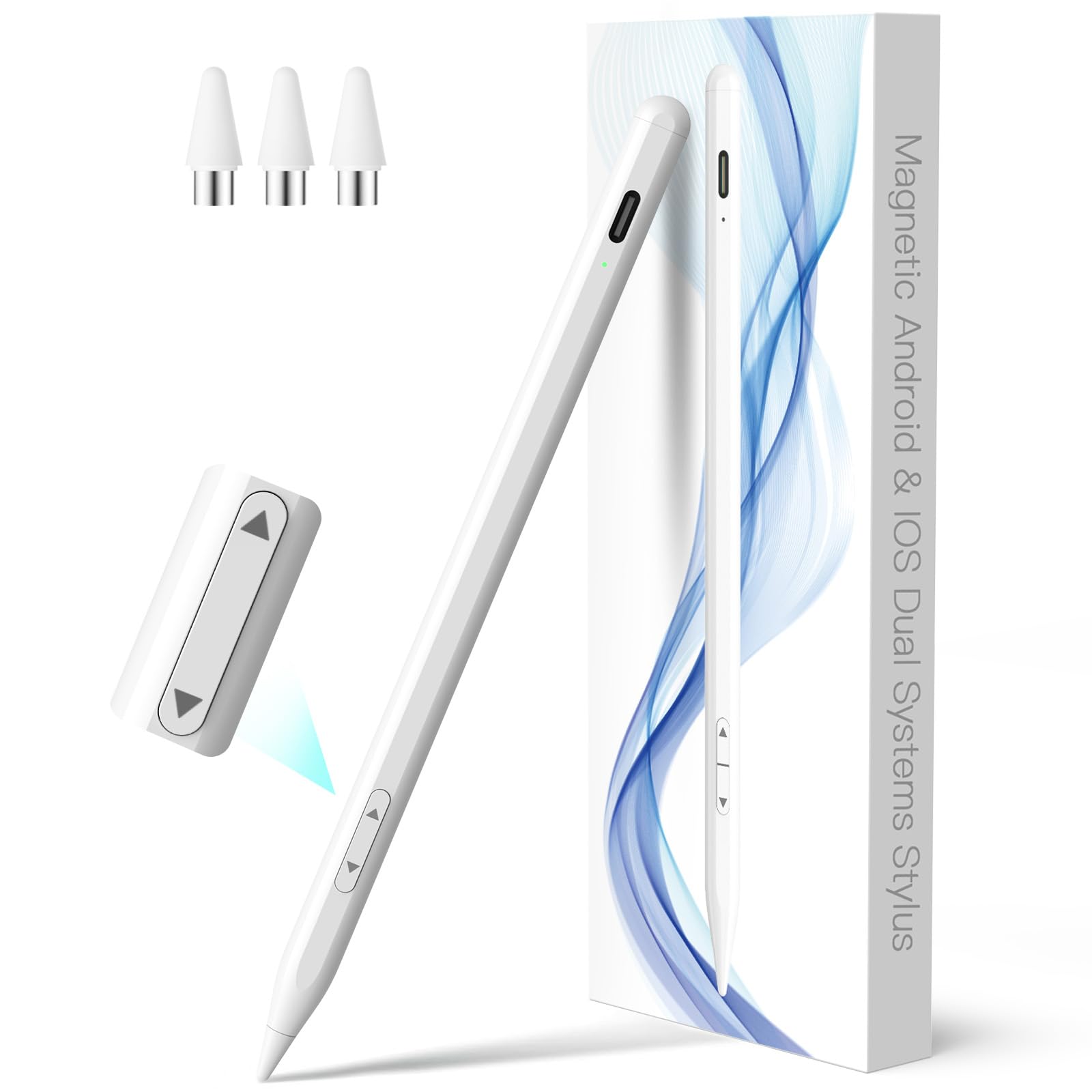 StylusHome 10 Mins Fast Charging Stylus Pen for iOS & Android Touch Devices | (Palm Rejection Only for iPad), Compatible with iPad Pro/Air/Mini, iPhone, iWatch, Samsung & Touchscreen Tablets, White-image-28