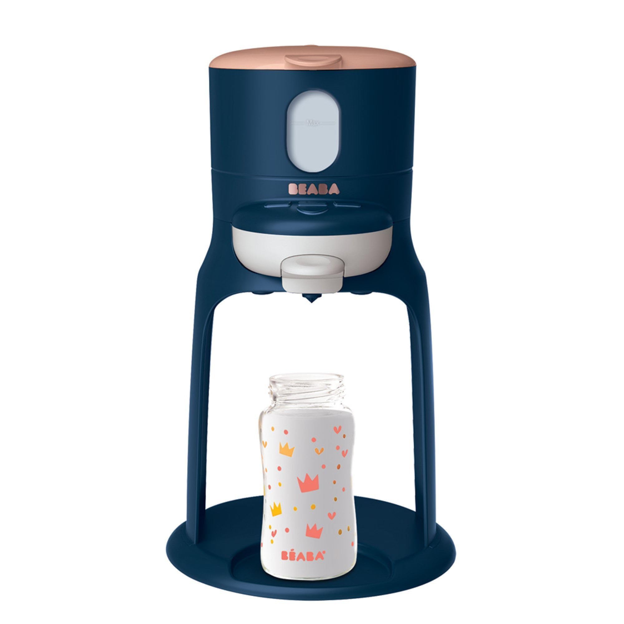 BÉABA preparador/calentador de botellas, dispensador de agua a temperatura precisa, instantáneo, rápido, función de baño, 2 temperaturas, calentador de botellas extraíble, BibExpresso, azul