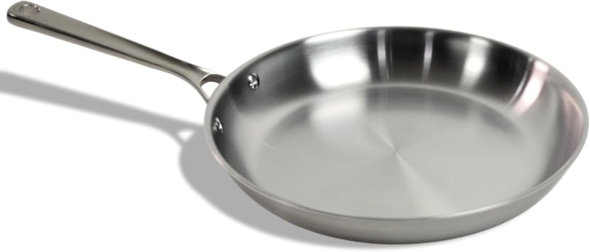 STRATA Carbon Steel Clad 12.5 Frying Pan Skillet, 3-Ply Carbon Steel Cookware with Aluminum Core, Lightweight (3.0 lbs), Even Heating, Stick-Resistant When Seasoned, Versatile & Fast-Heating