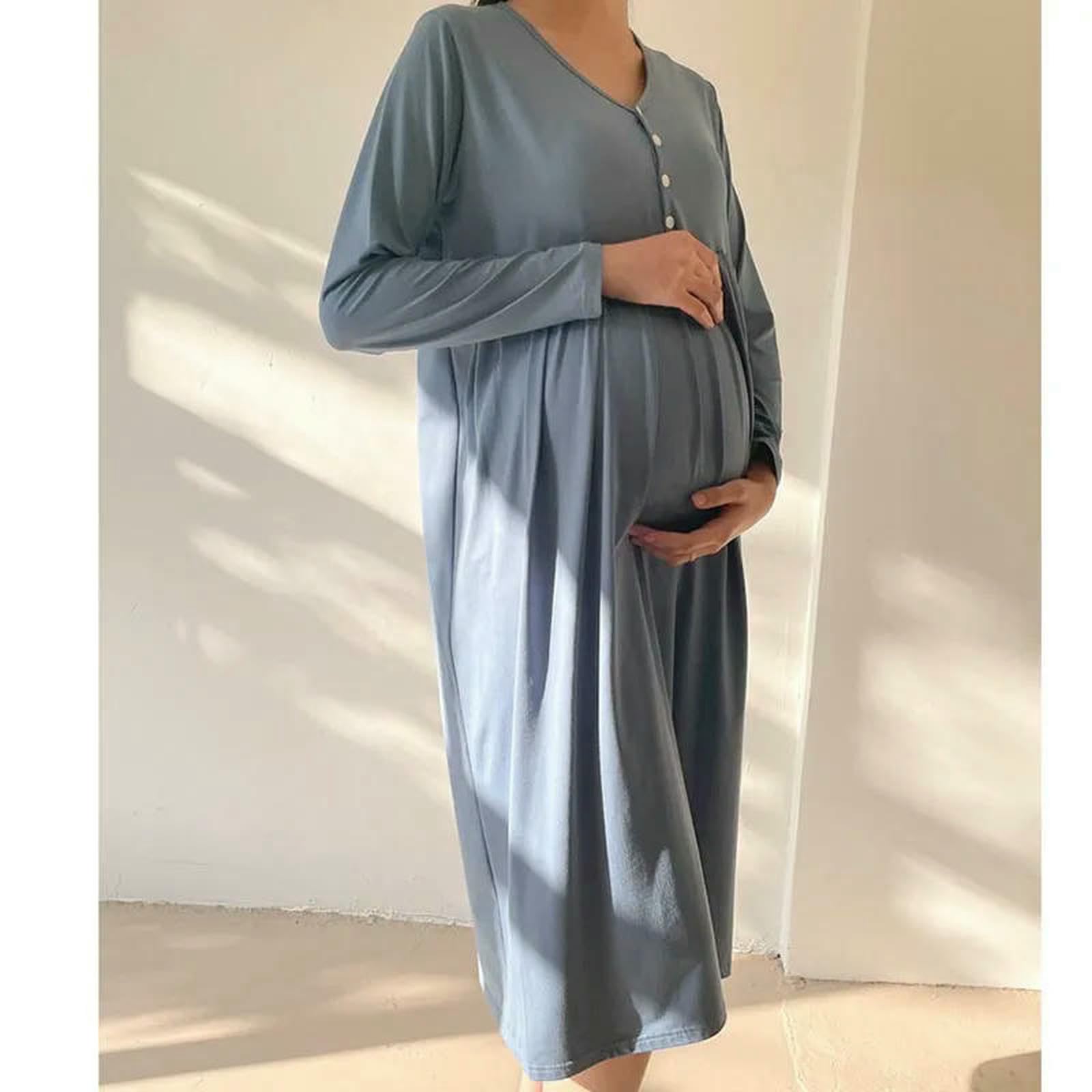 Pjs maternità Pjs vestiti maternità allattamento camicie da notte allattamento indumenti da notte allattamento pigiama gravidanza abito