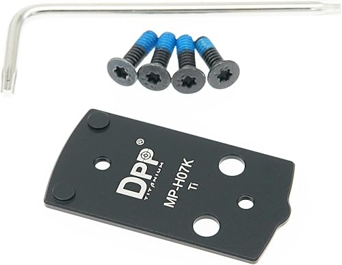 DPP Titanium Adaptador ópticoplaca de montaje compatible con MP Shield Plus Kimber R7 Mako Holosun 407K507K