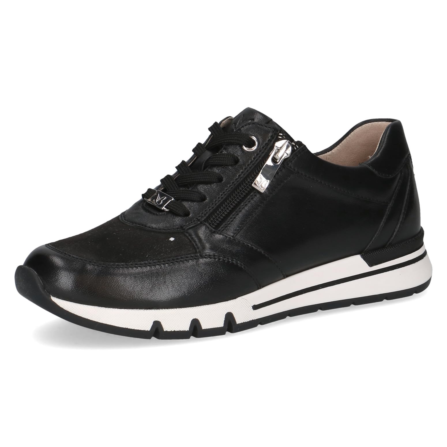 CAPRICE Women's Flat Sneakers, Black (Black Comb), 5 UK