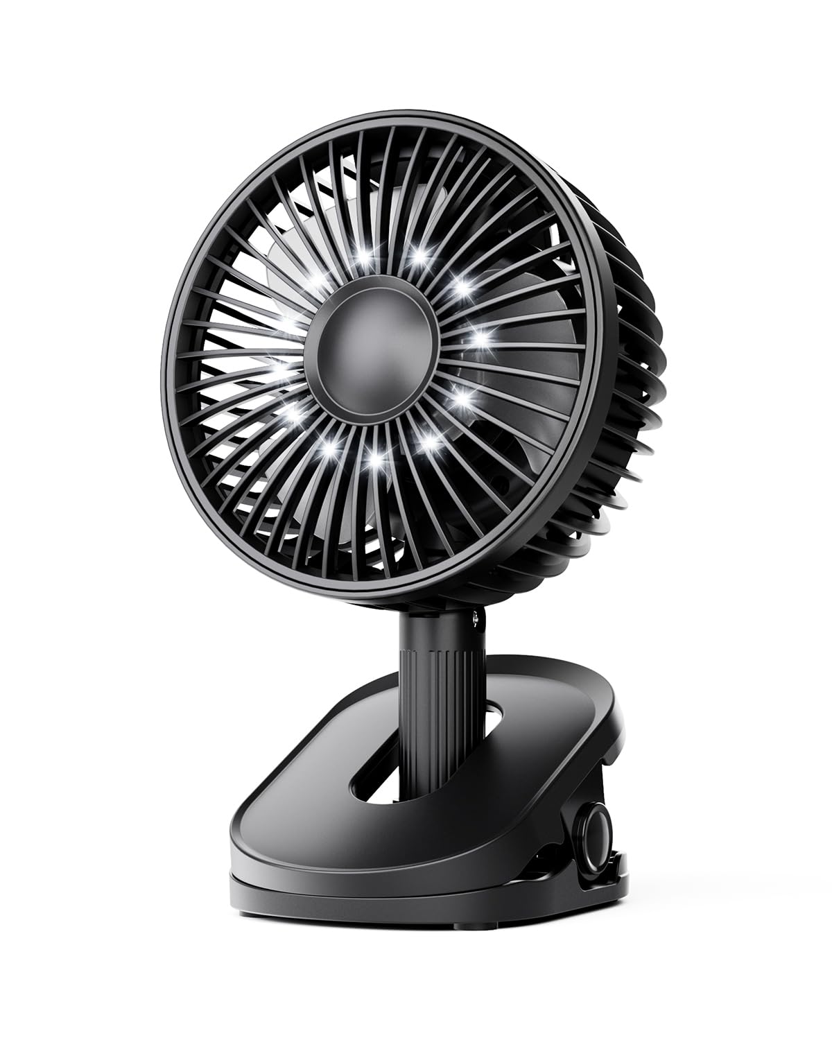 Gaiatop 4 Speed Quiet Portable Mini Fan, 4000mAh USB Rechargeable Fan with LED Light & Hook, 90° Auto Rotate Multi Clip On Fan Personal Table Fan Battery Fan for Home, Stroller Camping, Kichen(Pink) (B0D5LPPJDZ) Amazon Price History, Amazon Price Tracker