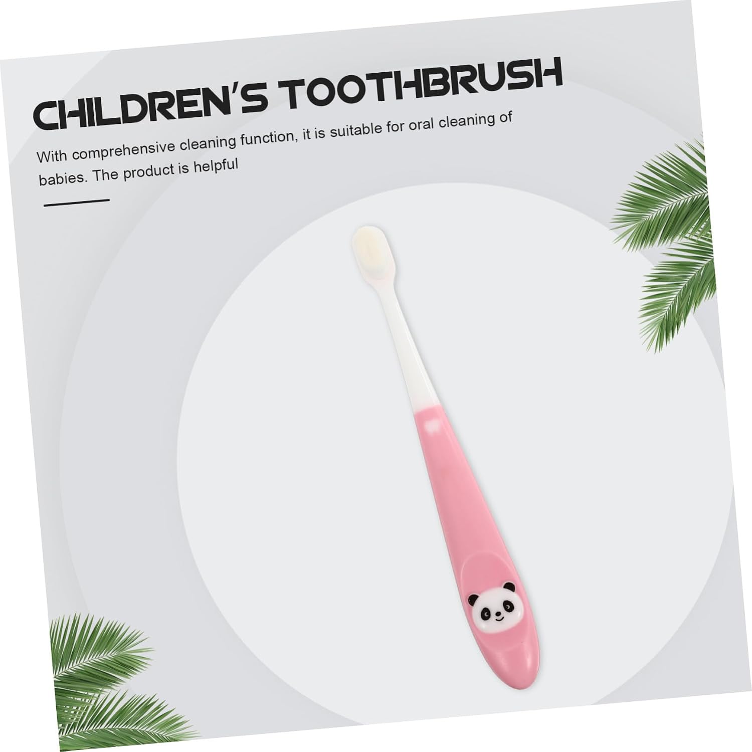 Yardwe Supple Soft Bristled Toothbrush with Storage Bucket Ultra Fine Hair Manual Brush for Ages Ergonomic Handle Protects Teeth and Gums Cartoon Design