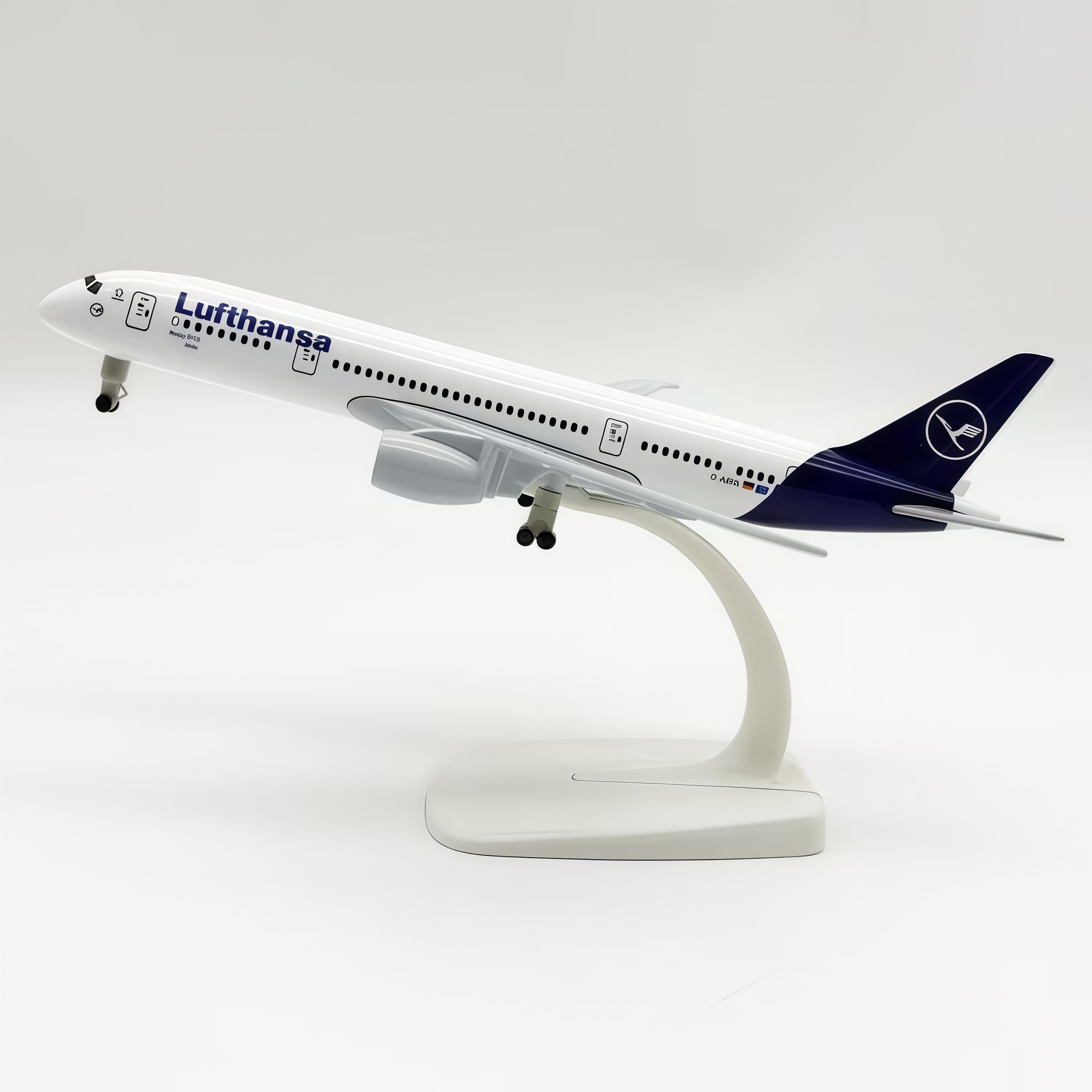 LGSRSNXHTX 1/300 Diecast Metal Airplane Model with Stand Lufthansa B787 Plane Model for Adult Aviation Gifts,Desktop Display Airplane Ornament