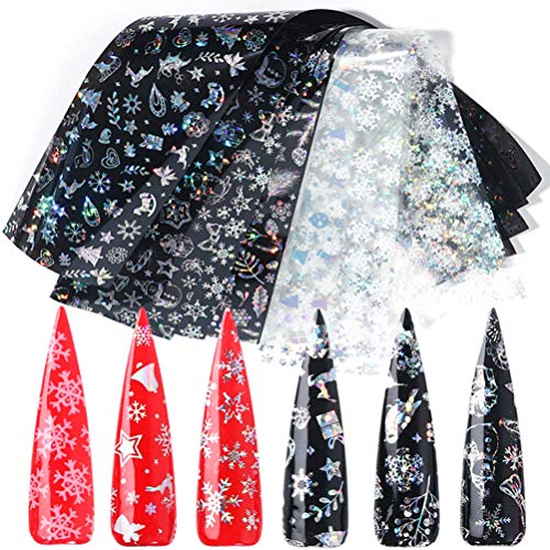 Lurrose 30Pcs Weihnachten Nagelkunst Aufkleber Schneeflocke Nagelaufkleber Weihnachten Maniküre Aufkleber für Frauen… – Bild 6