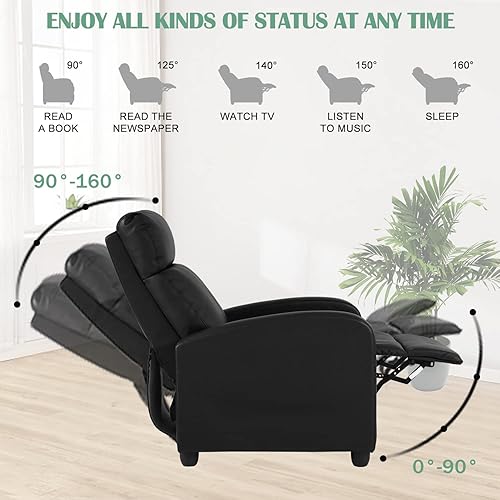 Miniatura 6 de Sillón reclinable moderno reclinable para sala de estar, Winback, sofá individual, silla de lectura, asiento de cine en casa, sillón de masaje