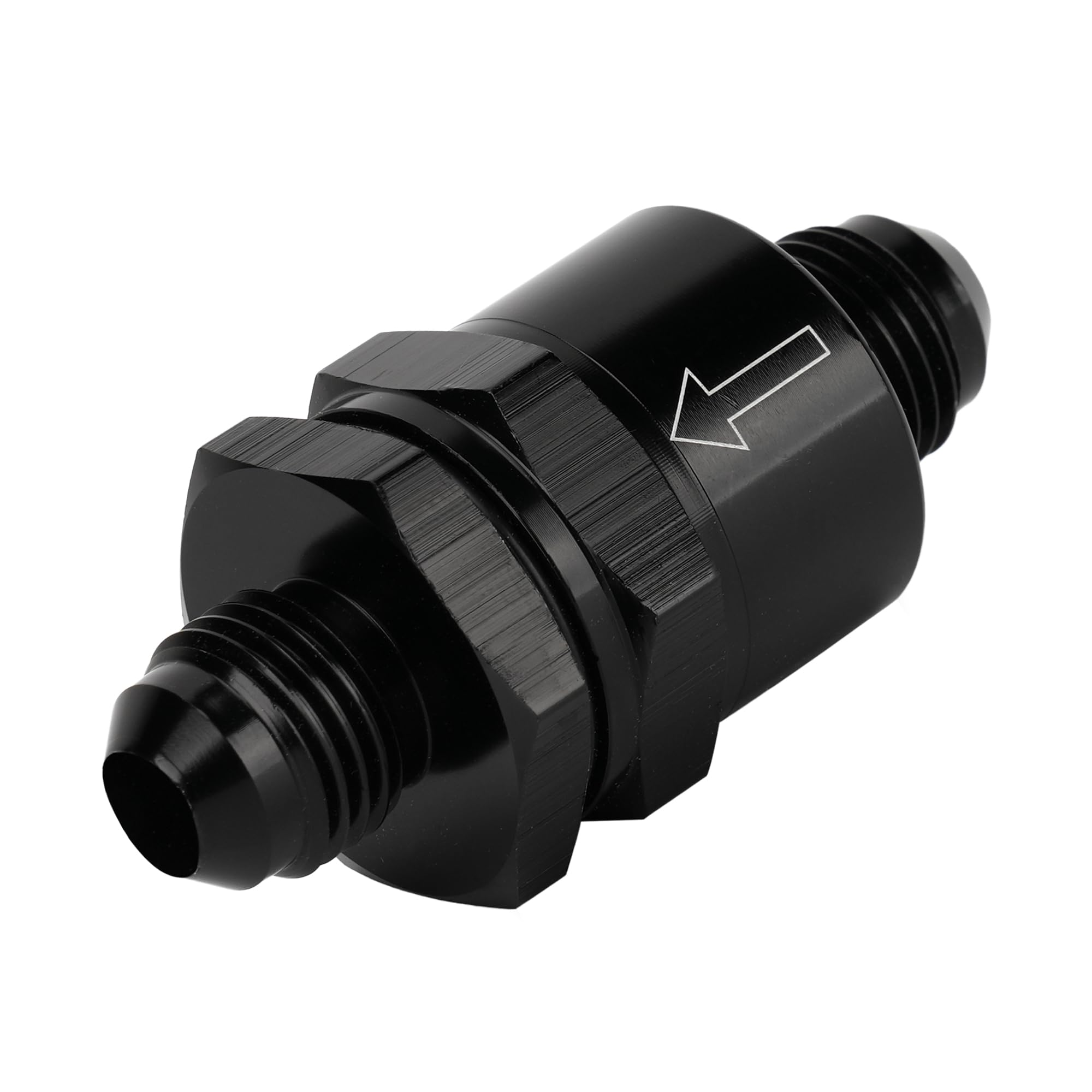 One Way Check-Valve, Low Pressure, -6AN Male In-Out, Black – Full