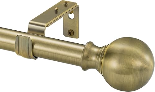 Miniatura 8 de Barra de cortina para ventanas de 72 a 144 pulgadas, níquel cepillado de 1 pulgada de diámetro, remates redondos