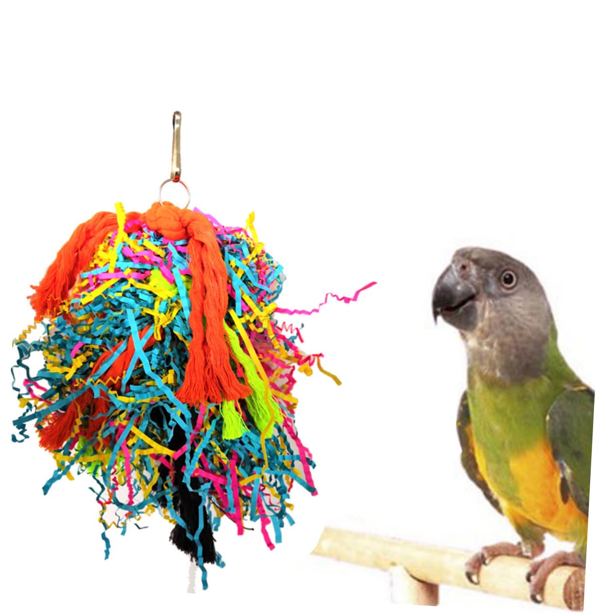 minkissy Hamaca de Madera de 9 Piezas para Colgar pájaros, Juguetes para rasgar pájaros, Jaula para pájaros, Columpio, Hamaca para Loros, Juguetes para pájaros, Jaula de pájaros, Juguete de Jaula de