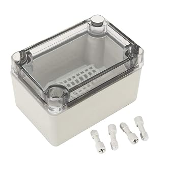 95x65x55mm Outdoor Enclosure ABS Junction Box w PC Transparent Cover Waterproof Project Case3.7 x 2.6 x 2.2 inches