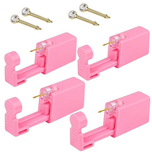 Miniatura 8 de Vessantara Kit de 2 piercings de nariz desechables con herramientas de perforación de oro (G201-2)