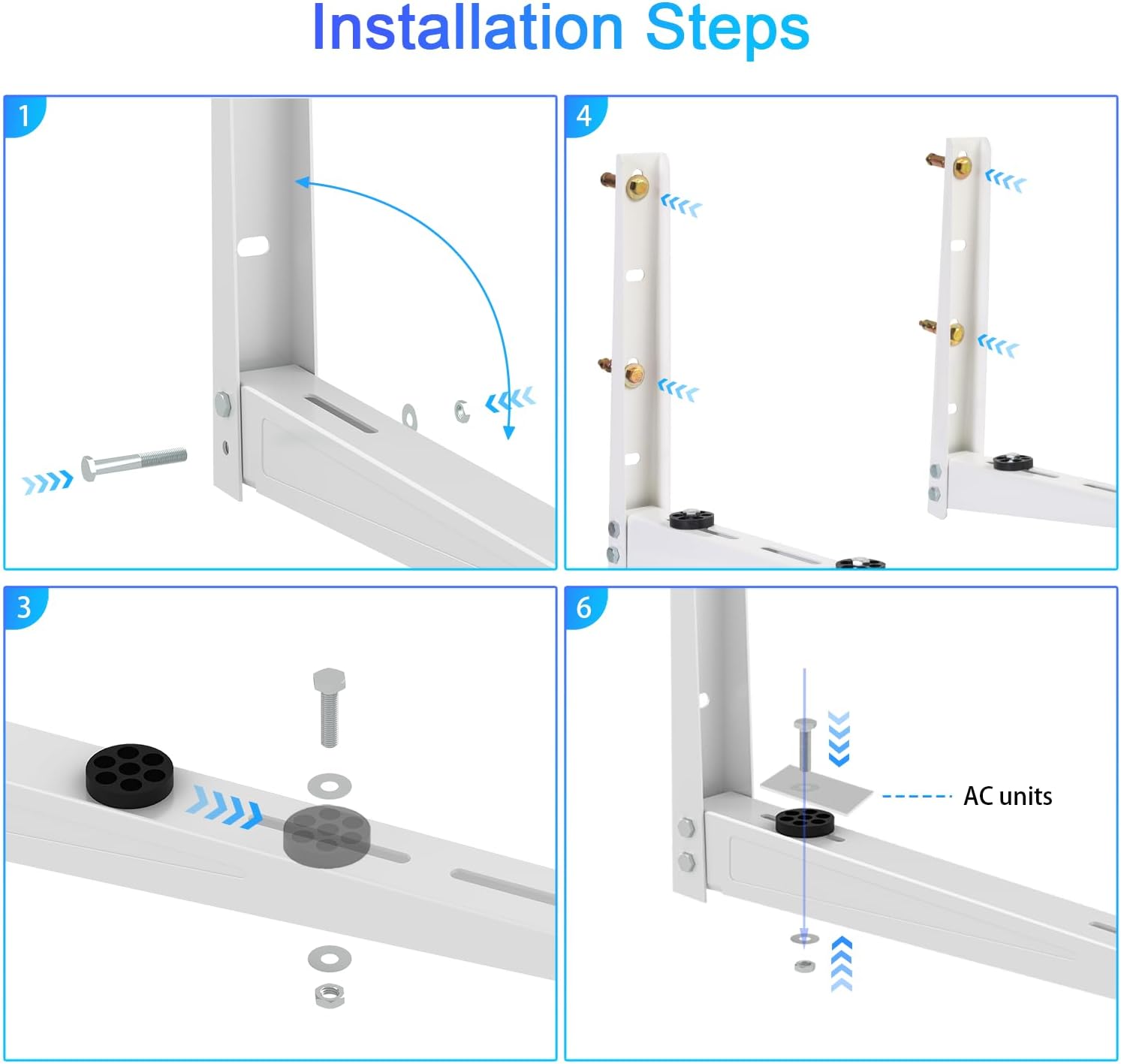 Mini Split Wall Mounting Bracket Heavy Duty Wall Mount Brackets for Outdoor Air Conditioners (7000-15000BTU) 7000-15000 BTU image 6 of 8 B0F4CYDRVP