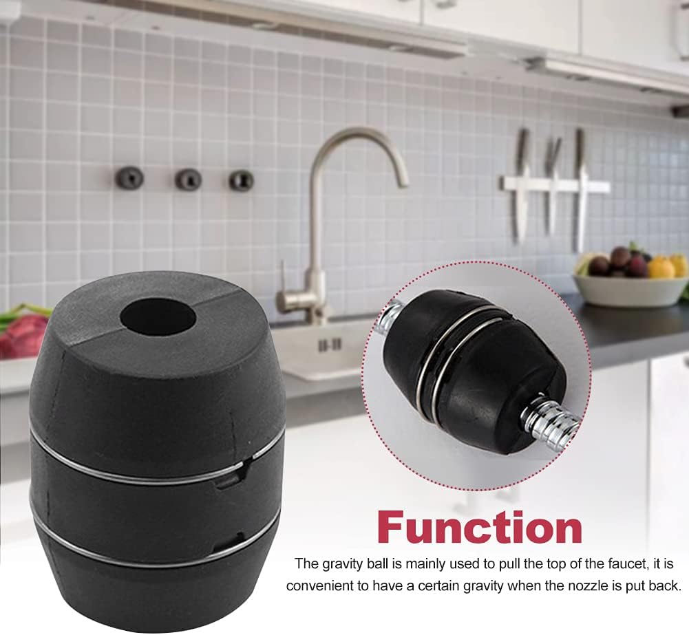SYCOOVEN Pull Down Faucet Hose Weight Ball,Kitchen Sink Pull Out Faucet Gravity Ball, Sink Basin Pull Out Sprayer Hose Gravity Ball Replacement Part, Universal for Most Faucet Hose (Screw Type)