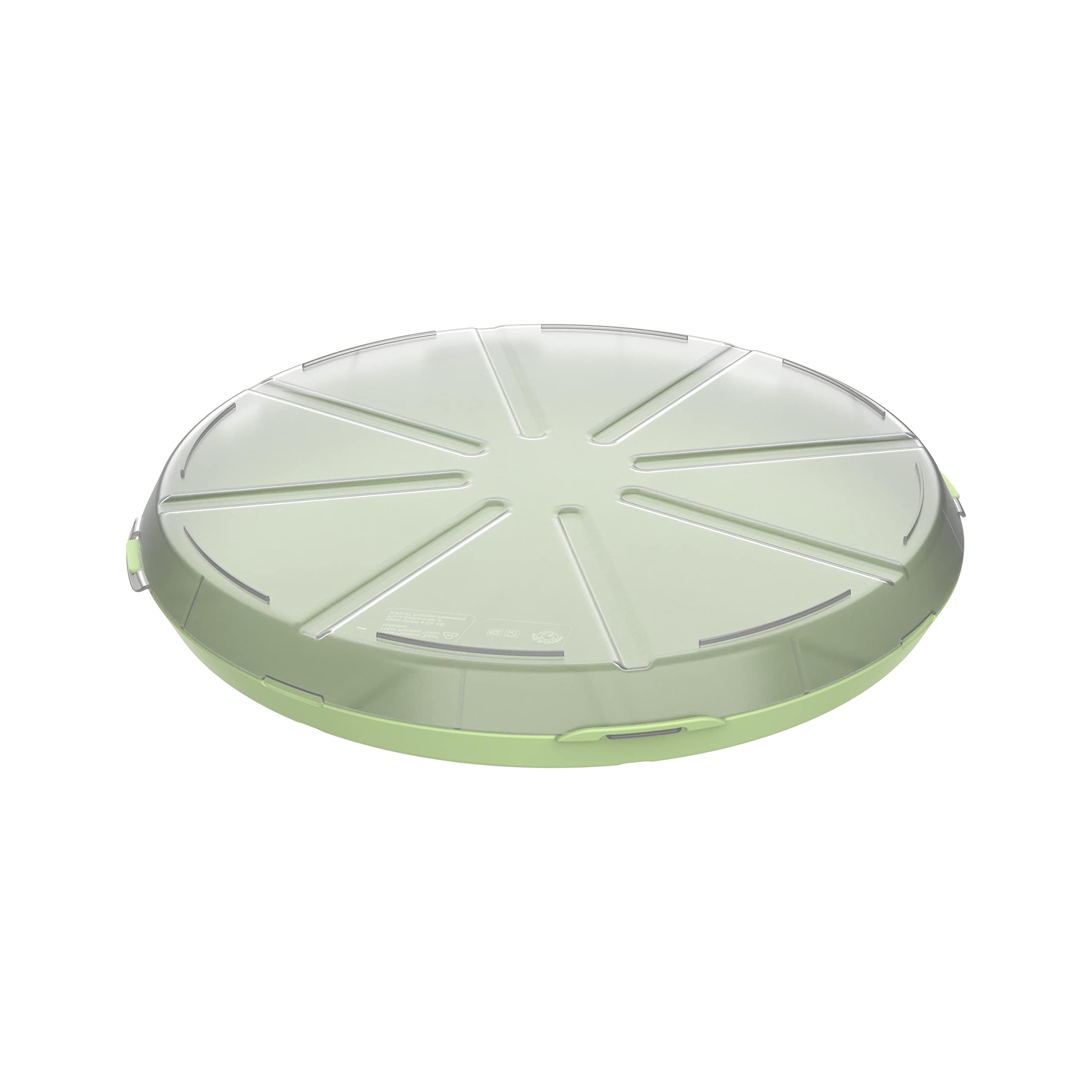 elastoREuse Box per Pizza ToGo - Contenitore per alimenti senza BPA - Scatola riutilizzabile in plastica riciclabile - Scatola pratica per uso privato e ristorazione - nero/trasparente