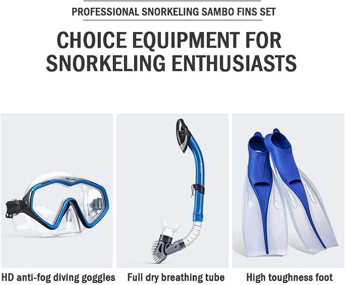 Diving Goggles Scuba Diving Masks Professional Snorkeling Set Silicone Anti-Fog Glasses Swimming Fins Set Diving Equipment for Adults and Kids