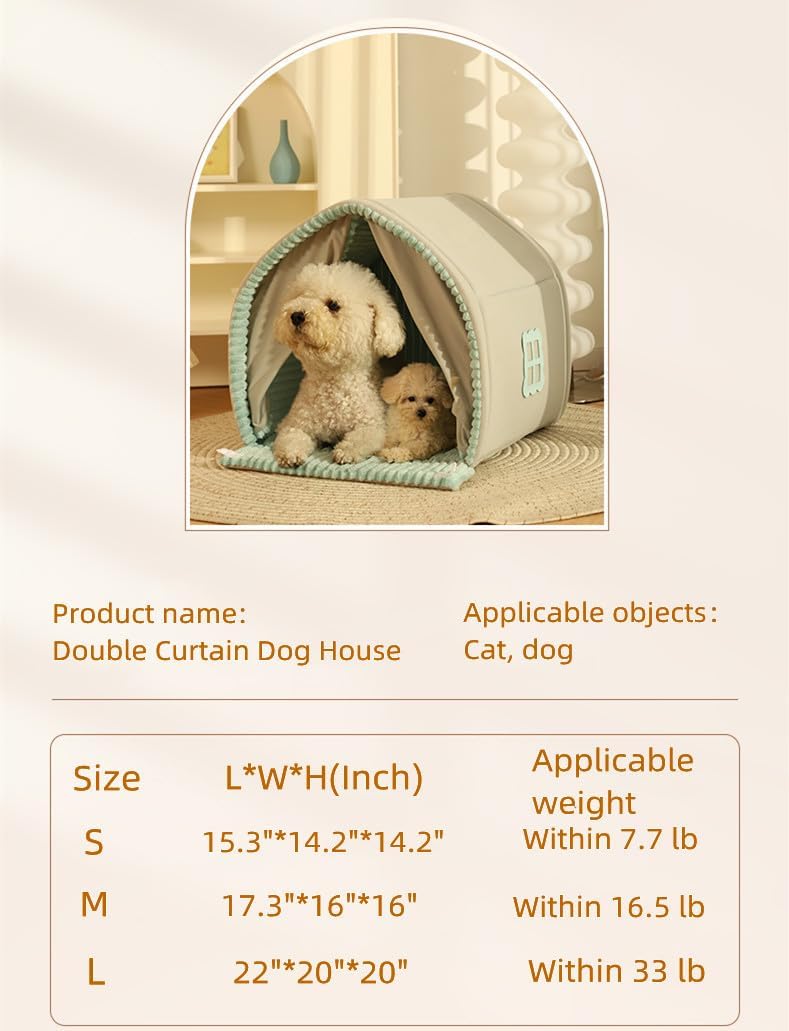 Dog House Fully Enclosed Pet Tent Dog Nest Super Warm Indoor Pet Houses for Dogs and Cats