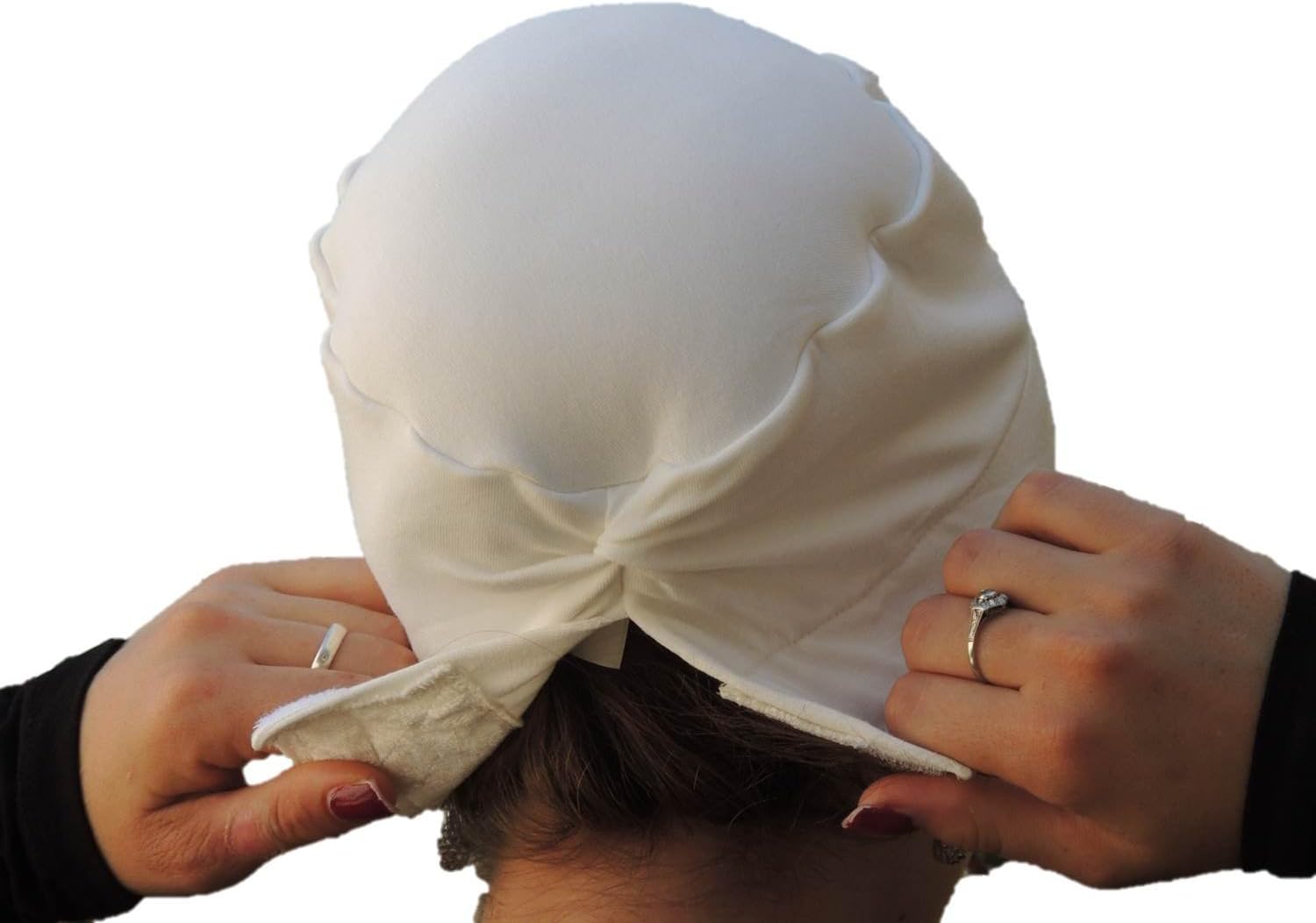 Tichel Volumizer & Anti Slip Headband Headcovering Headscarf White