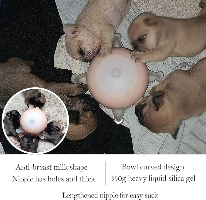 A Variety of Puppy feeders, Nursing Puppy Bottles, Puppy feeders, Nipple Silicone Puppy feeders, Puppy Feeding Stations, Suitable for Kittens, Chihuahuas, French Bulldogs, Mini Dogs and More
