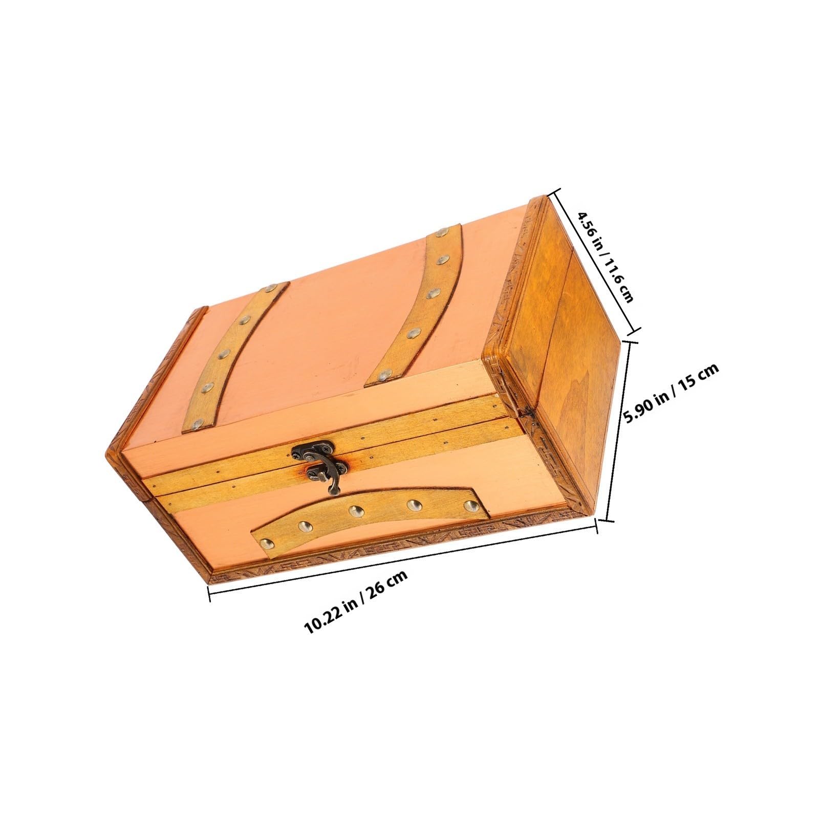 Caja de Almacenamiento Decorativa de Madera Retro para Tarjetas y Recuerdos