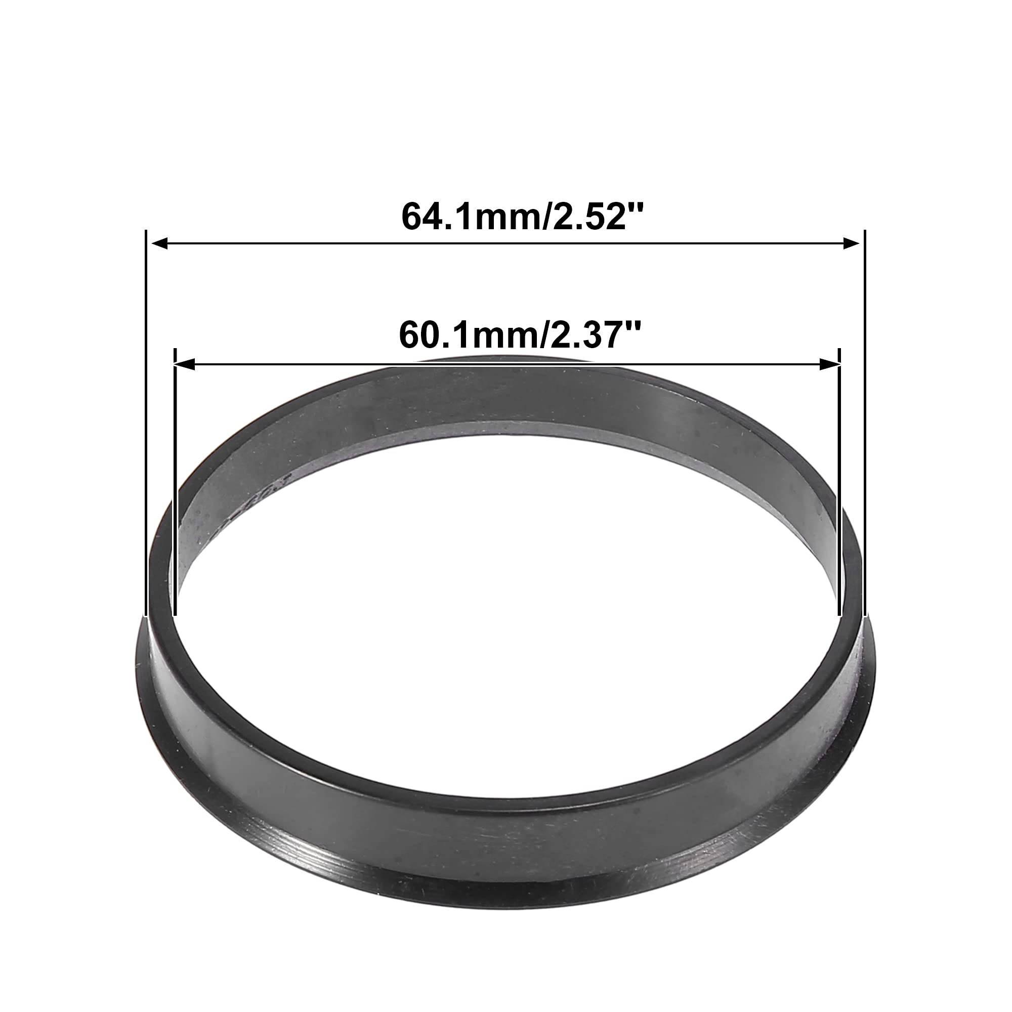Pierścienie centrujące piasty samochodowe, Pierścienie centrujące piasty 4 szt. Plastikowe 60,1 mm do 64,1 mm Pierścienie centrujące piasty samochodowe, dystans środkowy otworu koła
