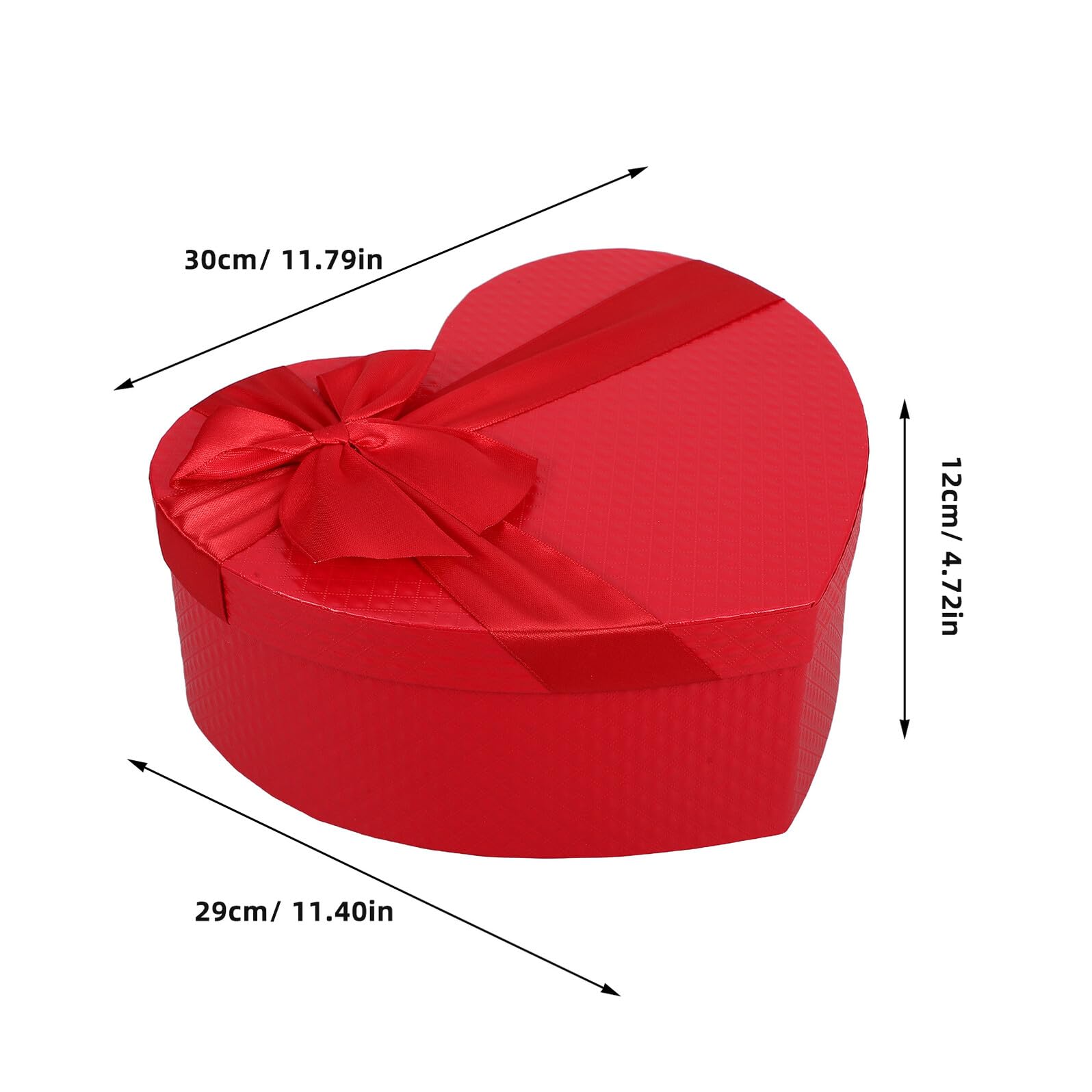 TOYANDONA Herzförmige Geschenkboxen 3 Stück aus Papier Rot Glatt Dekorative Verpackungsboxen für Valentinstag Geburtstag und Jahrestag