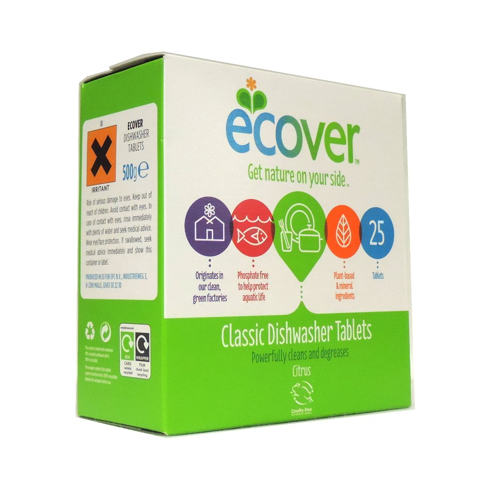New , Ecover Dishwasher Tablets Environmentally-friendly Ref VEVDT [Pack 25]