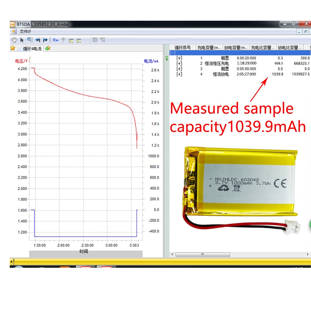 Amazon | DC 3.7V 1000mah 603048充電可能リチウムポリマー電池for DIY