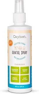 Oxyfresh Pet Breath Freshener Spray for Dogs & Cats - No Brush Dental Care, Fights Plaque & Tartar, Instant Fresh Breath