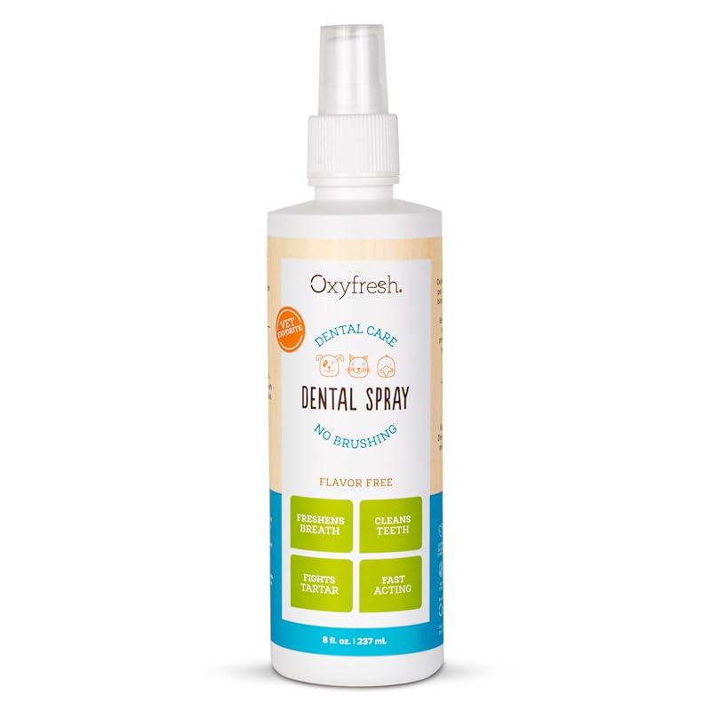 Spray Dental para Gatos e Cães Oxyfresh sem Sabor para Controle de Tártaro, 240 mL