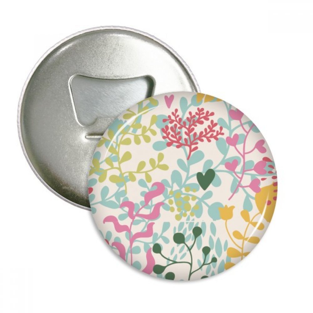 Bouton d'insigne d'3pcs fleur plante peinte décapsuleur magnet frigo