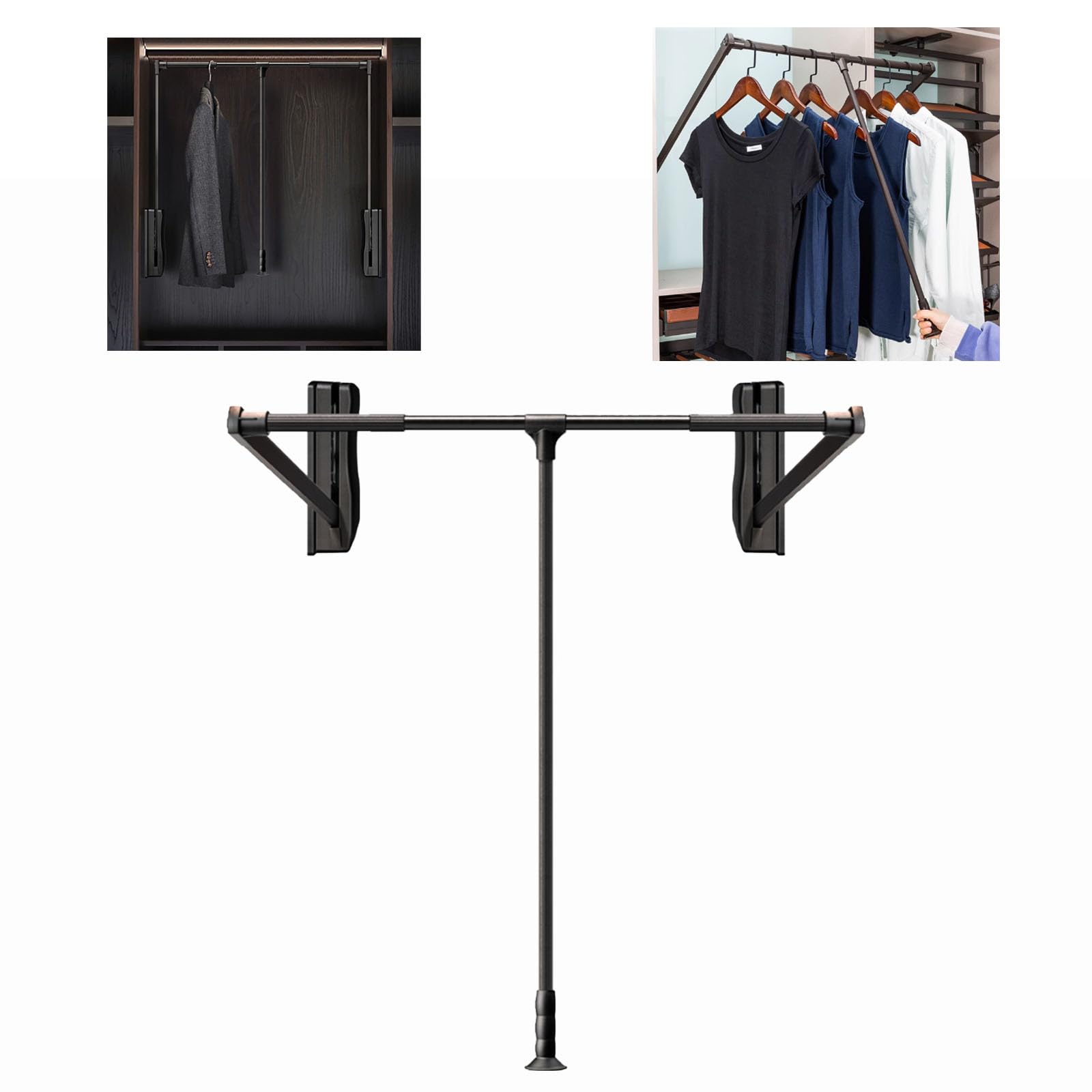 Tringle de placard en alliage d'aluminium robuste et durable