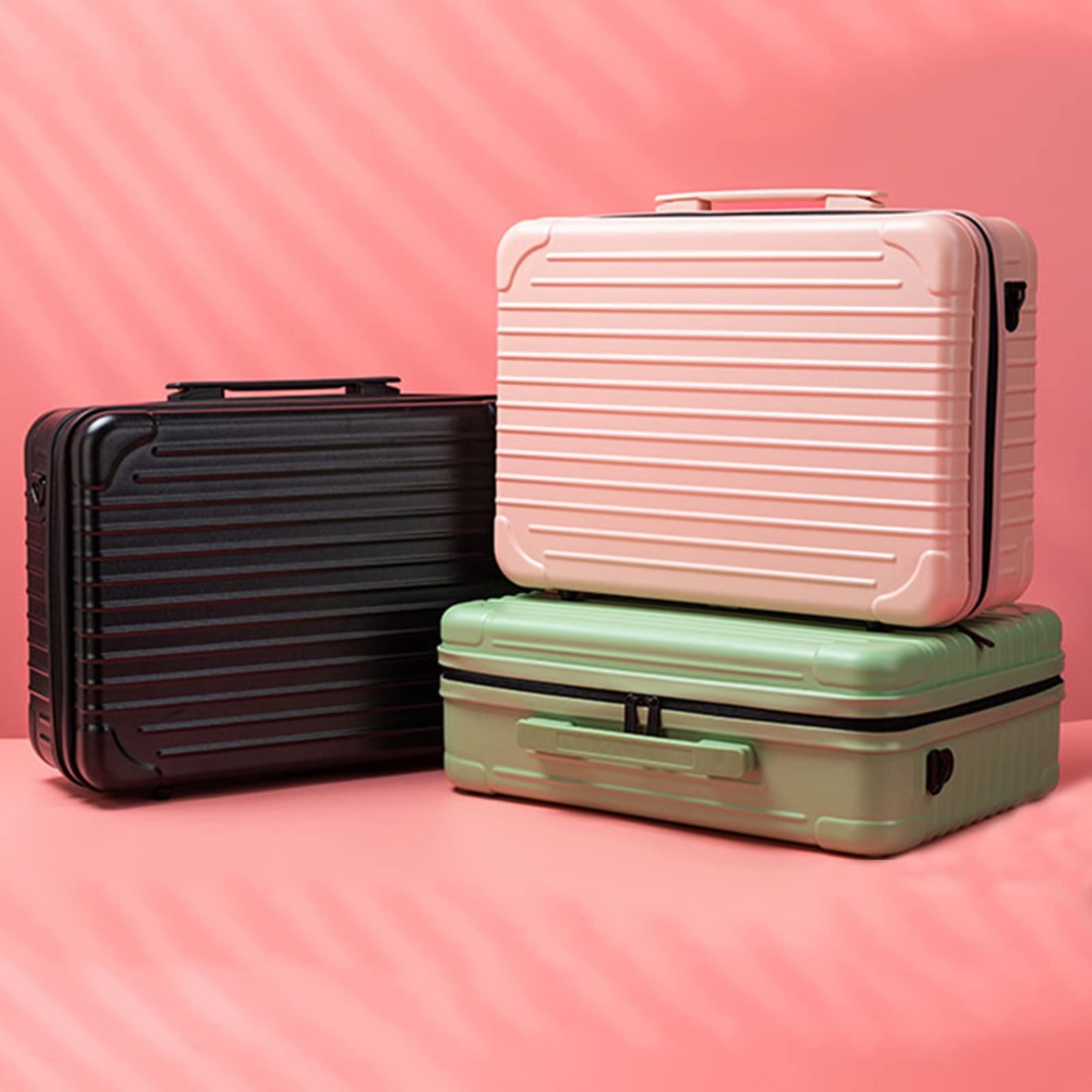 HJXGQJM Beauty Case da Viaggio Borsa Cosmetici,Borsa Trucco da Viaggio Donna Impermeabile Porta Trucchi Professionale Valigetta Organizzativa Borsa Cosmetico, Divisori Regolabili,Rosa(Pink)
