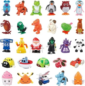 28 Pieces Assorted Wind-up Toys for Kids, Wind Up Animals Bulk Flipping Walking Jumping Swimming Clockwork Toys Halloween Party Favors for Kids