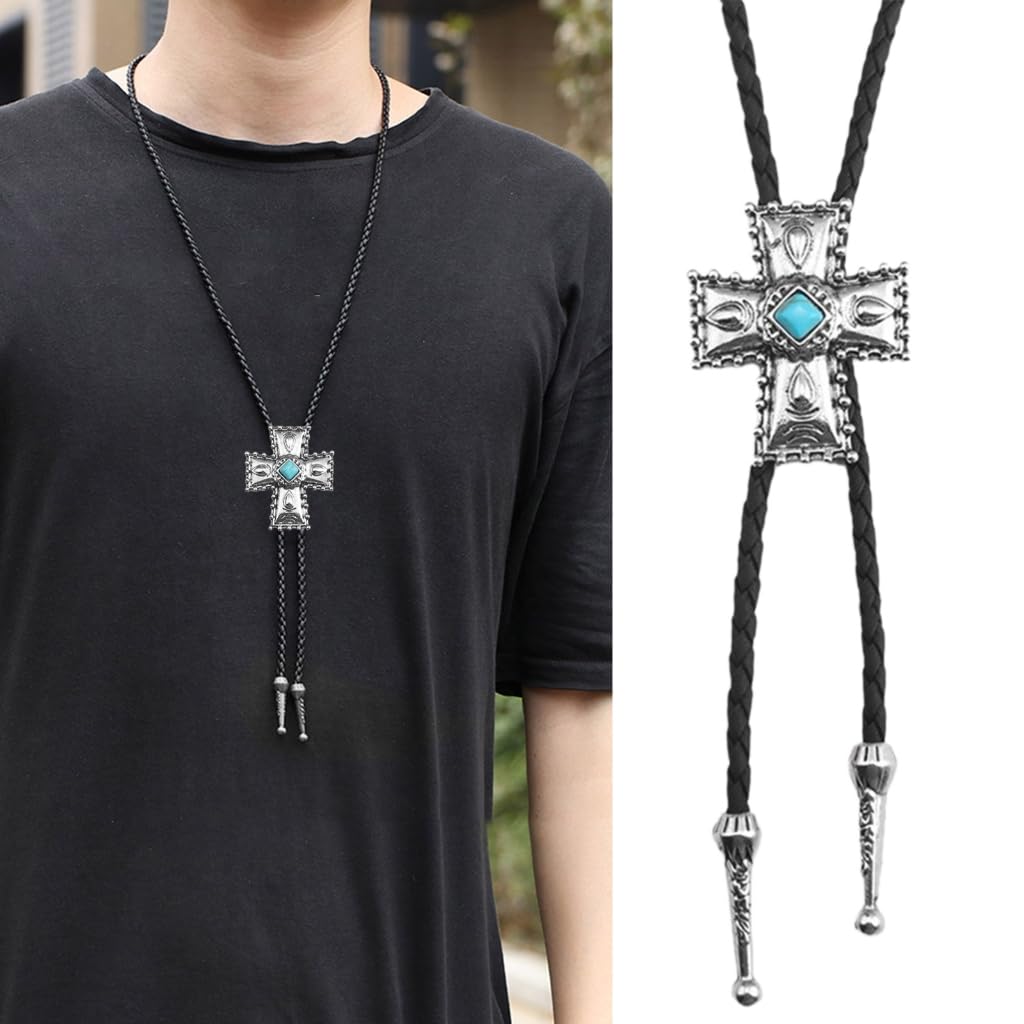 Cravatte da Cowboy, Collana con Cravatta Corda di Similpelle da Cowboy Ciondolo in