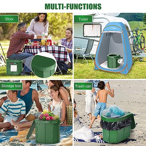 HK Portable Toilet with Toilet Paper Holder & Mobile Phone Holder by HK - Used condition - Image 6