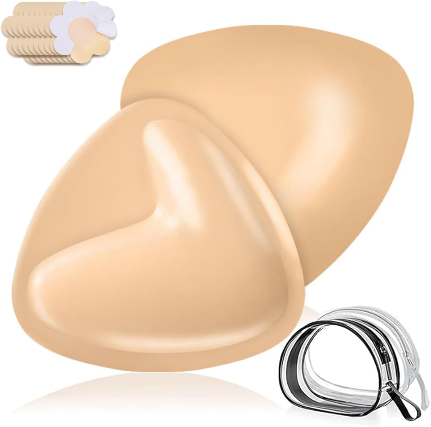 Tripsky Double-Sided Sticky Bra Inserts - Invisible Lift Adhesive Bra Pads - Triangle Push Up Pads - Breast Pads - Image 8
