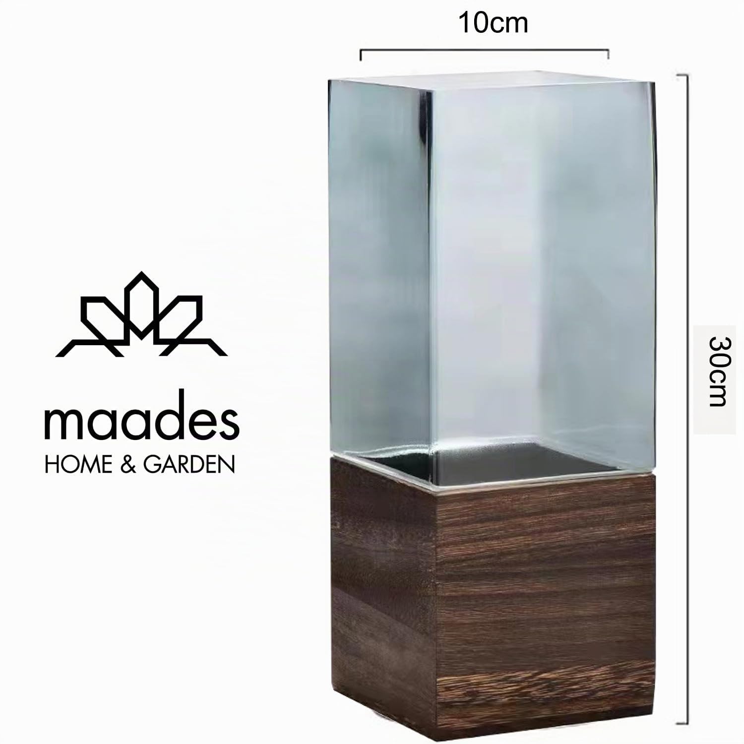 Vase en Verre Modern Madrid Gris, de Forme Angulaire