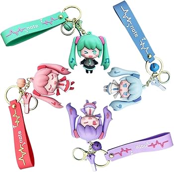 Amazon.co.jp: 初音 キーホルダー ミク ストラップ 3D立体 PVC製 ミク