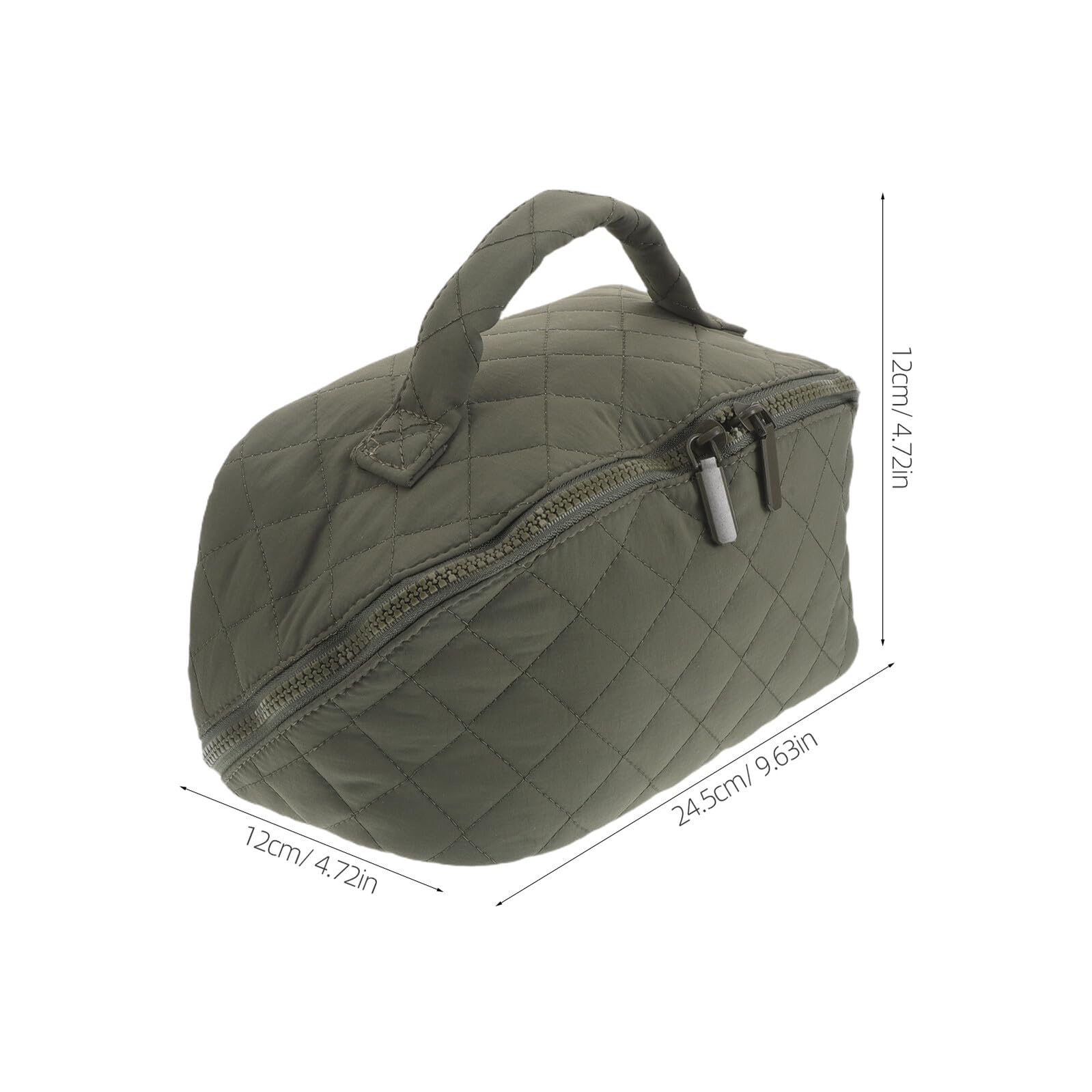 Healvian Borsa Portatrucco di Grande Capacità per Viaggio Organizer con Divisore per Articoli da Toeletta Borsa Portatile con Ampia Apertura e Maniglia per Oggetti Essenziali