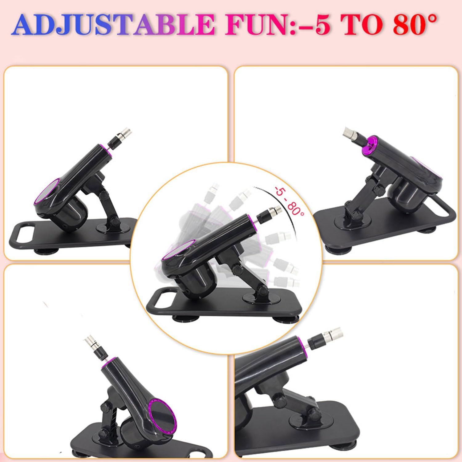 FREDORCH Mini Sex Machine Wireless Telescopic Linear Actuator Thrusting Machines with Realistic Big Dildos for Women Adjustable Pumping Gun with 7 Attachments 3XLR Connector