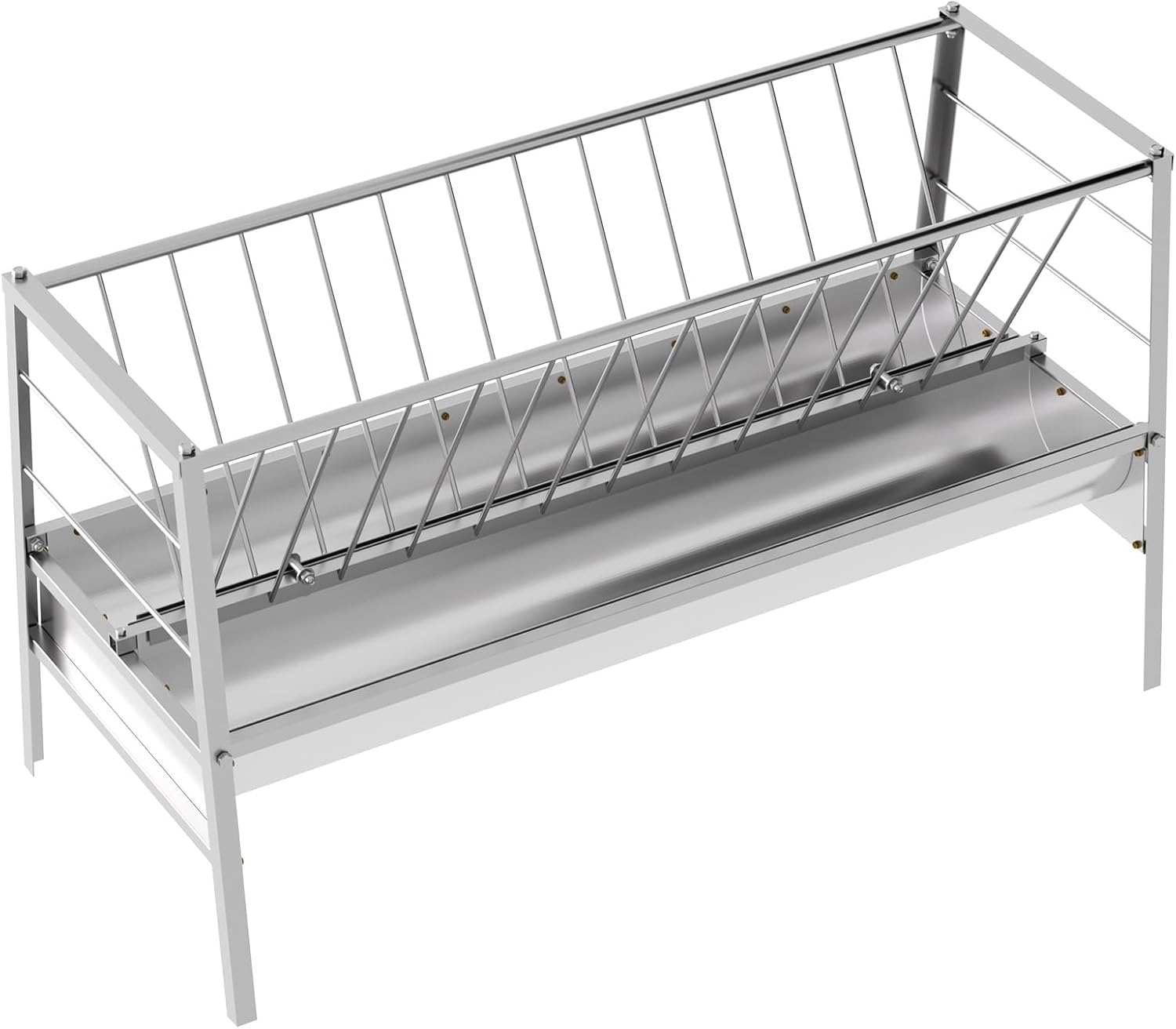 Goat Feeder, 92 Gallon Hay Feeder, Alloy Steel Livestock Hay Feeder, Sheep Feeder Trough for Barn or Outdoor Use, Free Returns!