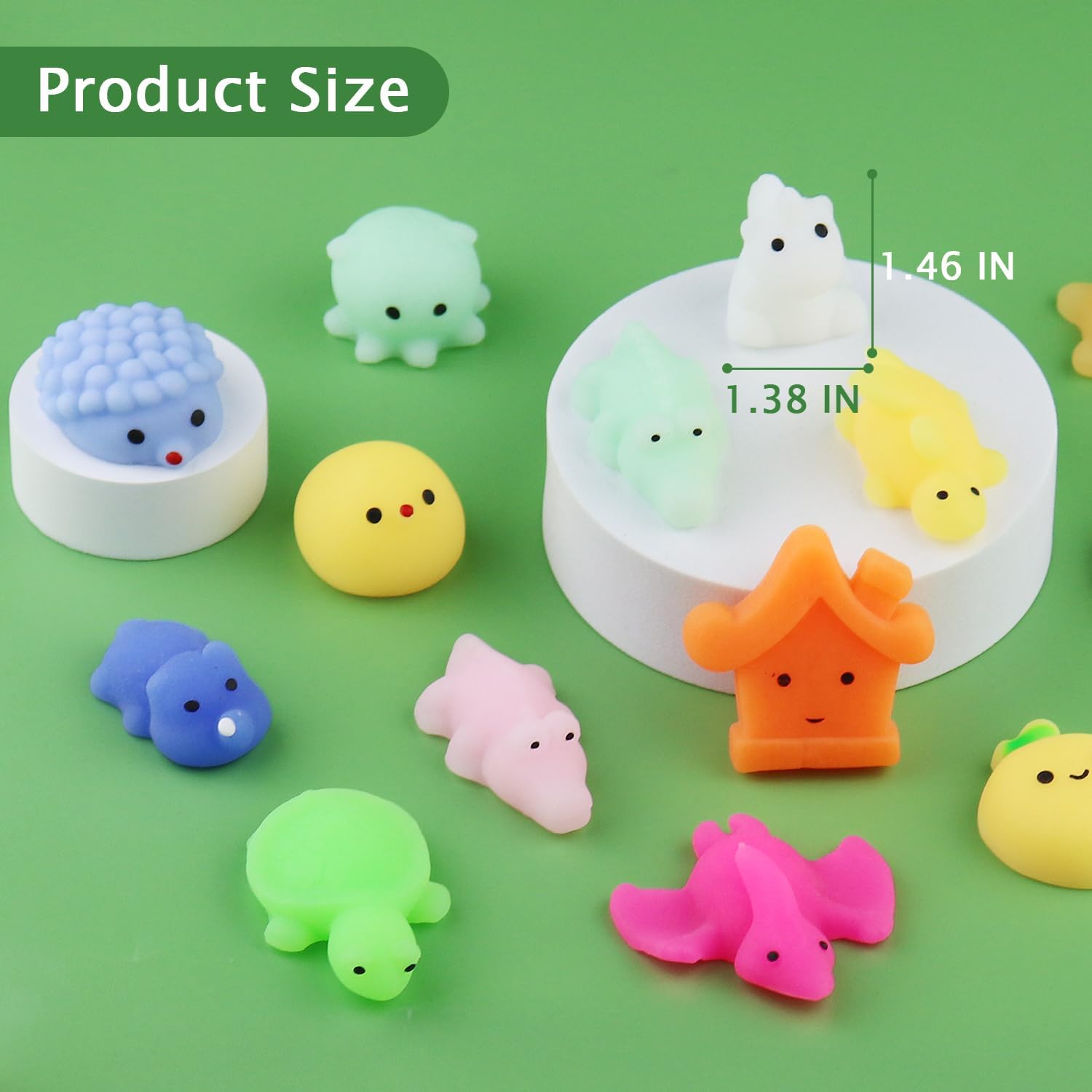 NANEEZOO Squishy Toys, Random 60 Pack Mini Squishy Mochi, Party Favors for Kids 4-8 8-12, Stress Relief Toys for Boys Girls Goodie Bags Xmas Gifts Classroom Prizes (60 Pack)