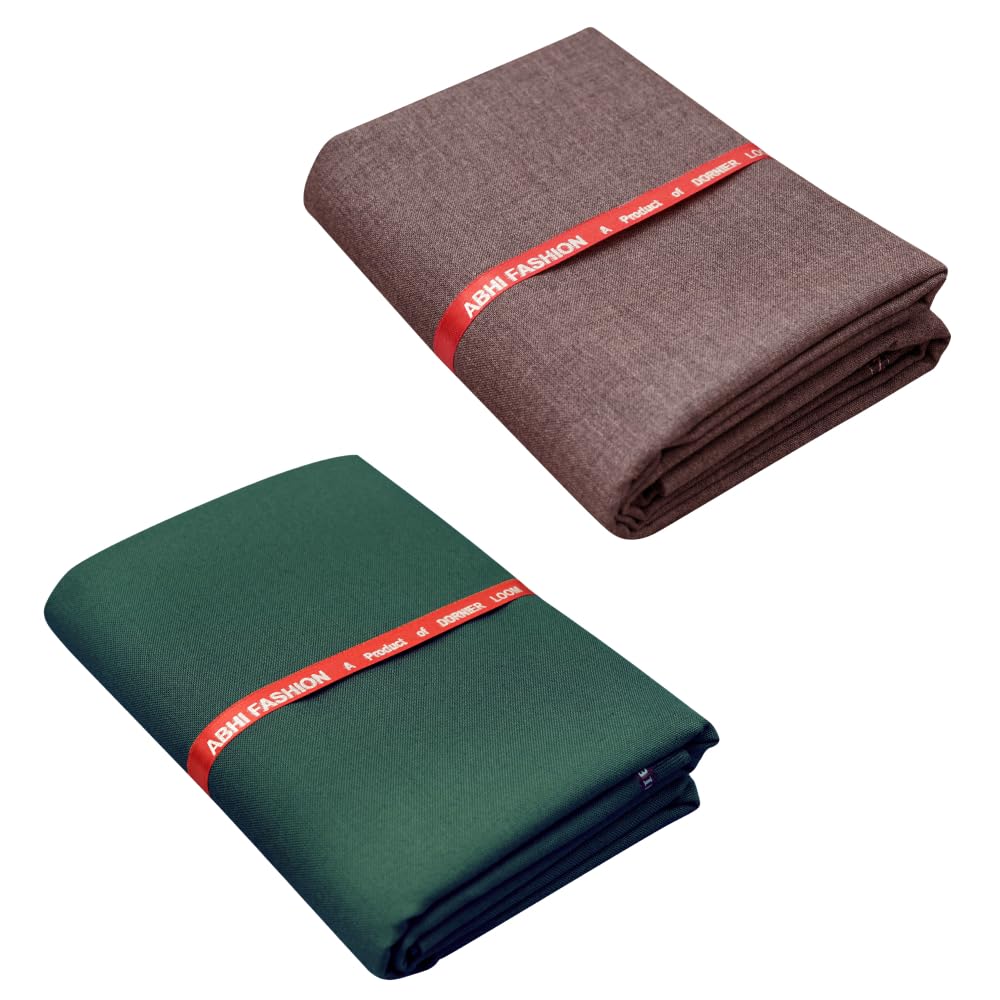 Abhi Fashion Men's Cotton FelL Formal Unstitched Combo Trouser Fabric For Men (Pack Of 2)-image-12
