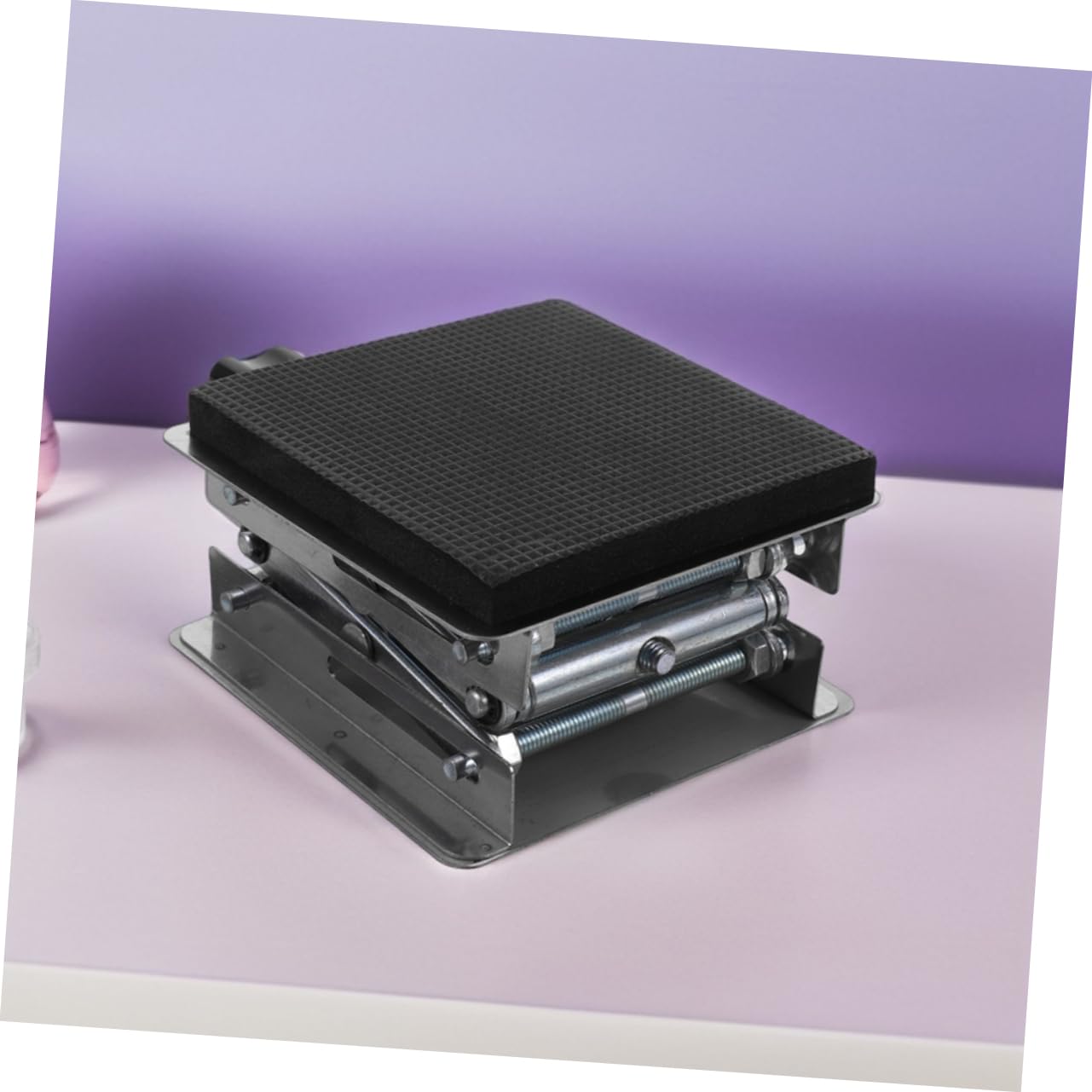 iplusmile 15kg Mesa Elevadora de Laboratorio de Acero Inoxidable Plataforma Ajustable de Gato Elevador de Tijera Rango de Capacidad para Uso Laboratorio