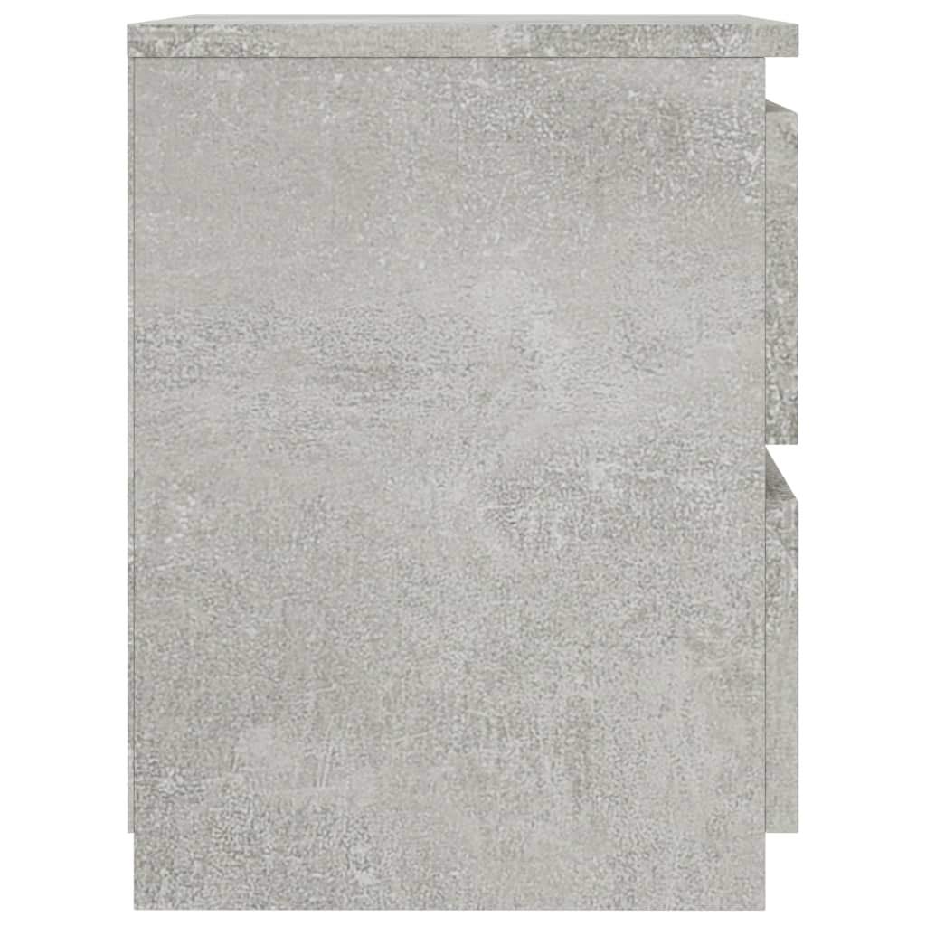 vidaXL 2x Comodini Moderni Eleganti Robusti con Cassetti Portaoggetti Armadietto Comò Cassettiera Versatile Grigio Cemento 30x30x40 cm in Truciolato