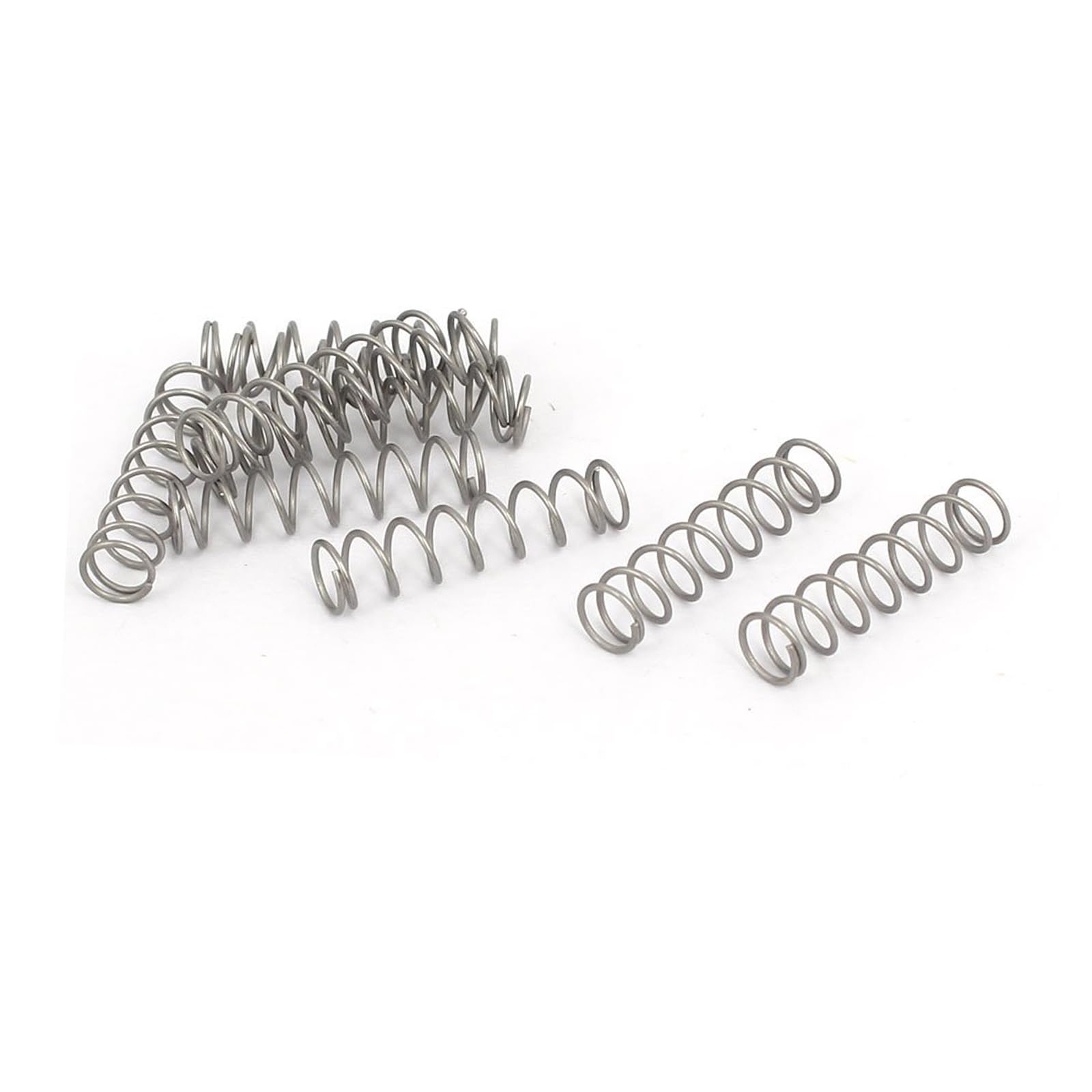 10Pcs Extended Compressed Spring, 5mm OD,0.5mm Wire Size,20mm Length Durable Stainless Steel Small Dual Hook Tension Spring for Furniture Screen Doors Repair Projects